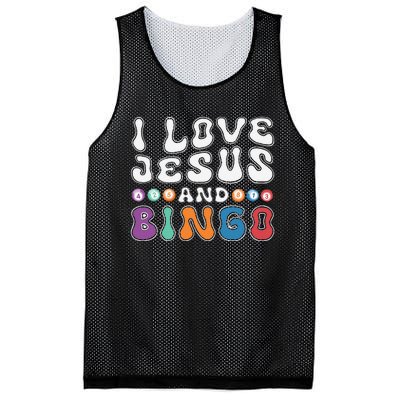 I Love Jesus And Bingo Christian Cross Board Games Mesh Reversible Basketball Jersey Tank