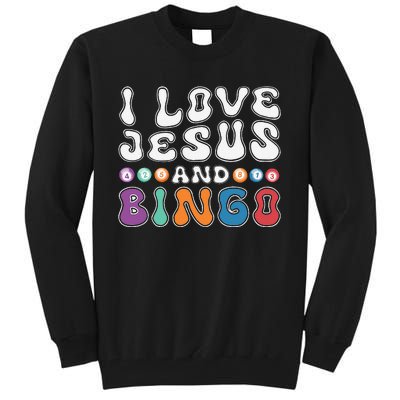 I Love Jesus And Bingo Christian Cross Board Games Tall Sweatshirt