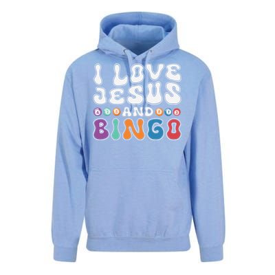 I Love Jesus And Bingo Christian Cross Board Games Unisex Surf Hoodie