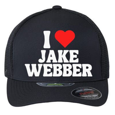 I Love Jake Webber I Heart Jake Webber Flexfit Unipanel Trucker Cap