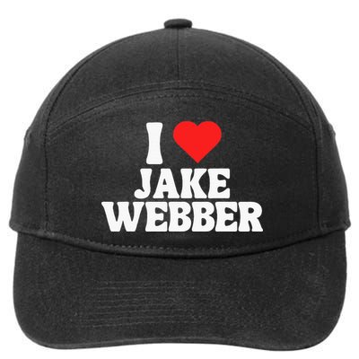 I Love Jake Webber I Heart Jake Webber 7-Panel Snapback Hat