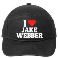 I Love Jake Webber I Heart Jake Webber 7-Panel Snapback Hat