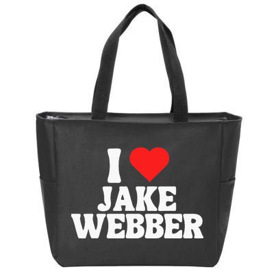 I Love Jake Webber I Heart Jake Webber Zip Tote Bag