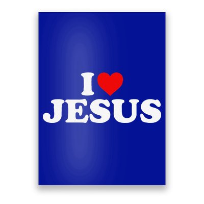 I Love Jesus Heart Poster