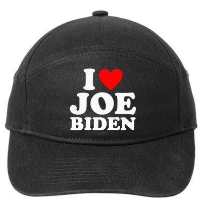 I Love Joe Biden Heart 7-Panel Snapback Hat