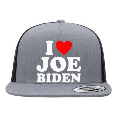 I Love Joe Biden Heart Flat Bill Trucker Hat