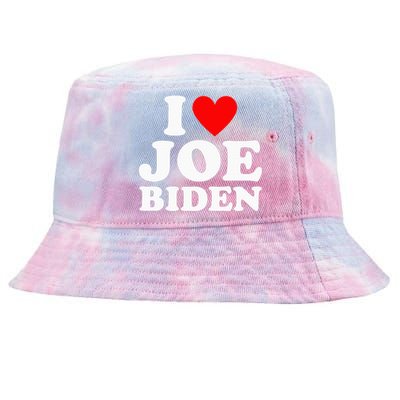 I Love Joe Biden Heart Tie-Dyed Bucket Hat