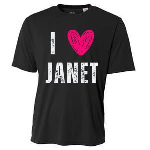 I Love Janet First Name Janet Cooling Performance Crew T-Shirt