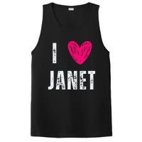 I Love Janet First Name Janet PosiCharge Competitor Tank