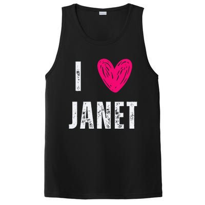 I Love Janet First Name Janet PosiCharge Competitor Tank