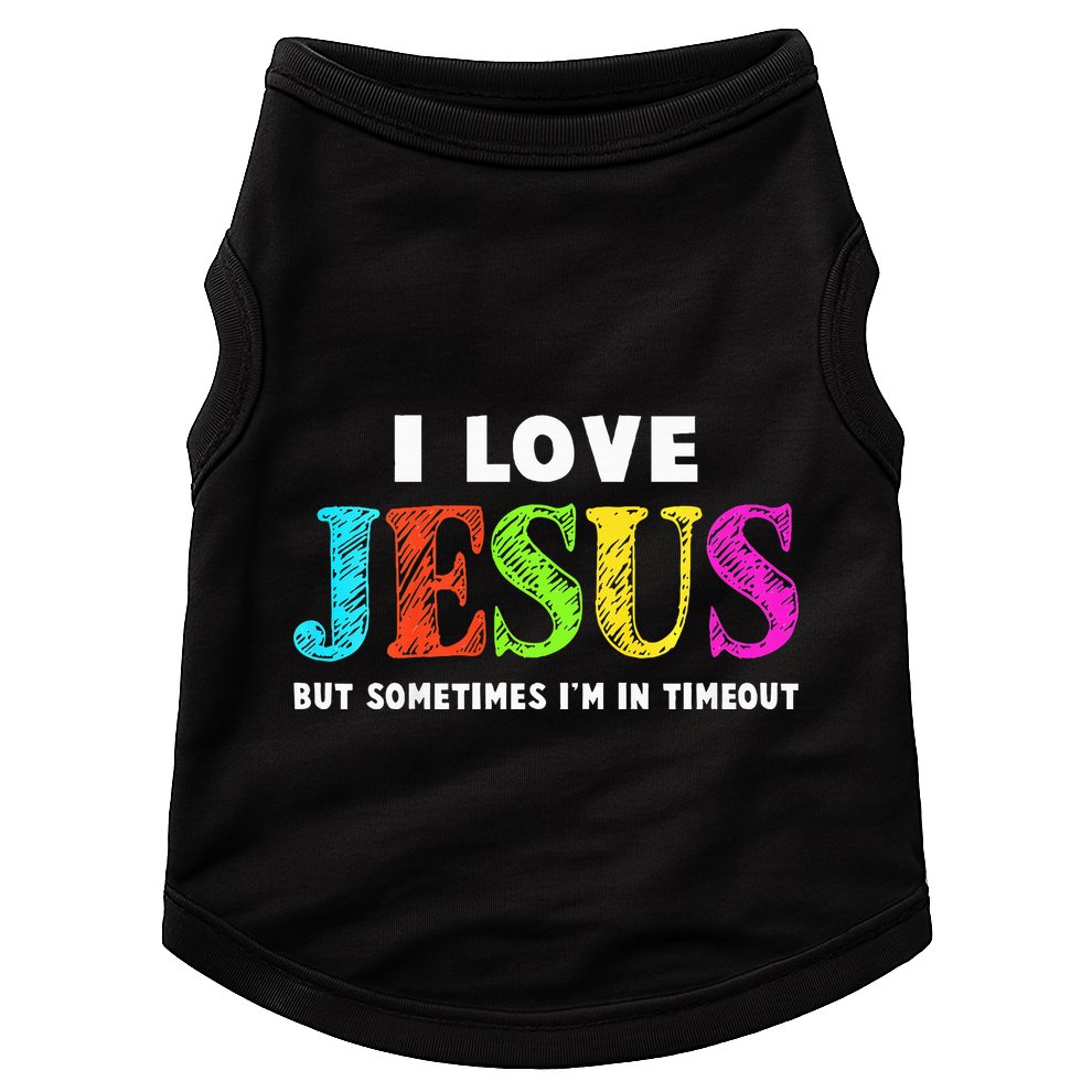 I Love Jesus Christian Faith Gifts Cute Doggie Tank
