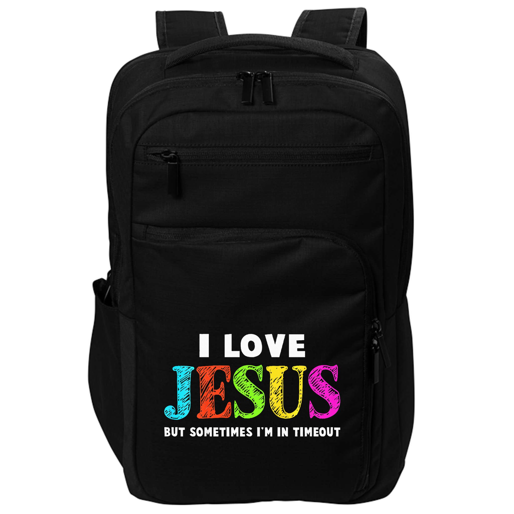 I Love Jesus Christian Faith Gifts Cute Impact Tech Backpack