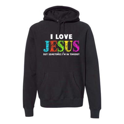 I Love Jesus Christian Faith Gifts Cute Premium Hoodie