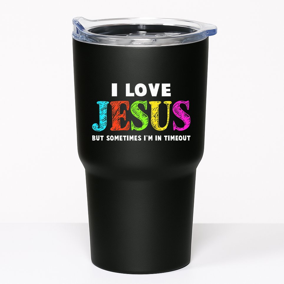 I Love Jesus Christian Faith Gifts Cute Tumbler