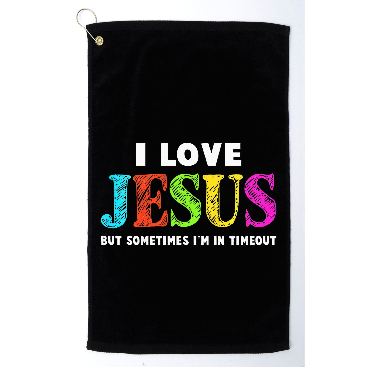I Love Jesus Christian Faith Gifts Cute Golf Towel