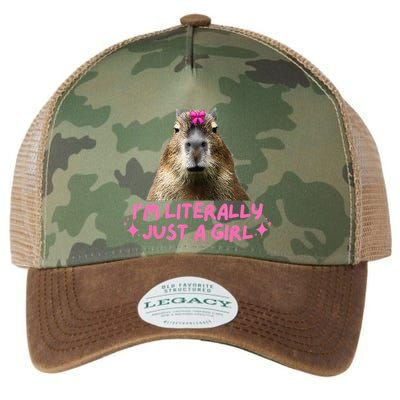 IM Literally Just A Girl Capybara Coquette Legacy Tie Dye Trucker Hat