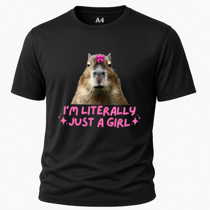 IM Literally Just A Girl Capybara Coquette Cooling Performance Crew T-Shirt