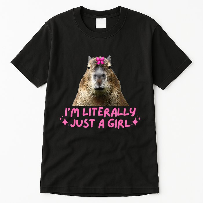 IM Literally Just A Girl Capybara Coquette Tall T-Shirt