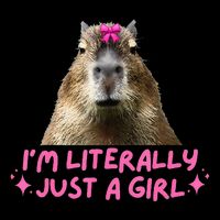 IM Literally Just A Girl Capybara Coquette Tall T-Shirt