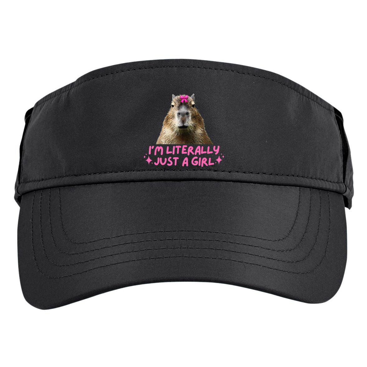 IM Literally Just A Girl Capybara Coquette Adult Drive Performance Visor