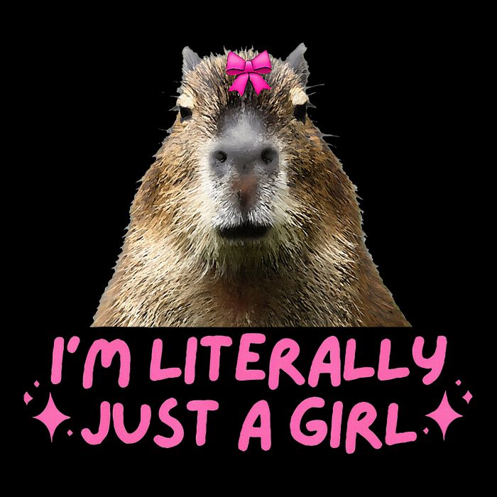 IM Literally Just A Girl Capybara Coquette Cooling Performance Long Sleeve Crew