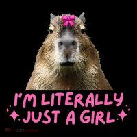 IM Literally Just A Girl Capybara Coquette Youth Performance Sprint T-Shirt