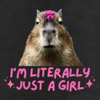 IM Literally Just A Girl Capybara Coquette Hat