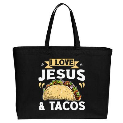 I Love Jesus And Tacos Christian Quote Mexican Food Quotes Cotton Canvas Jumbo Tote