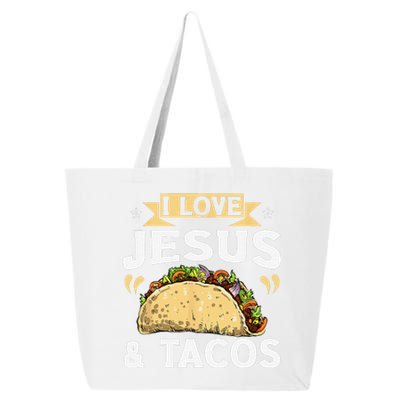 I Love Jesus And Tacos Christian Quote Mexican Food Quotes 25L Jumbo Tote