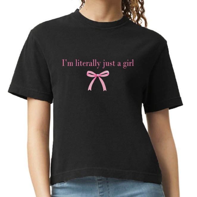 Im Literally Just A Girl Sad Hamster Meme Comfort Colors Boxy T-Shirt