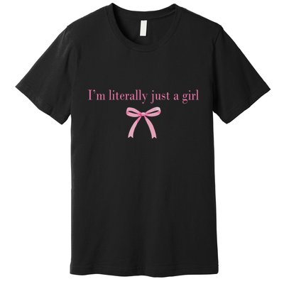 Im Literally Just A Girl Sad Hamster Meme Premium T-Shirt