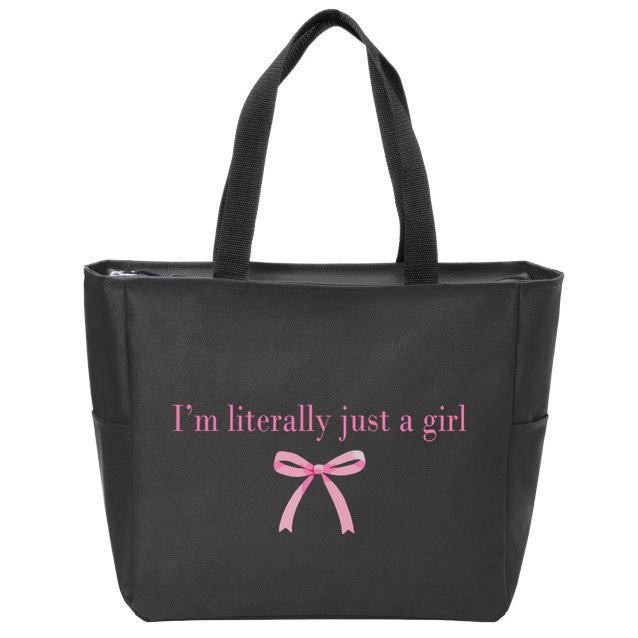 Im Literally Just A Girl Sad Hamster Meme Zip Tote Bag