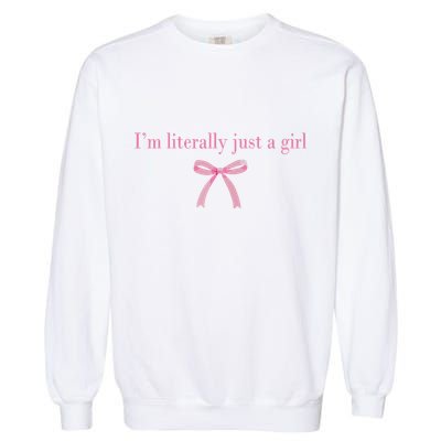 Im Literally Just A Girl Sad Hamster Meme Garment-Dyed Sweatshirt