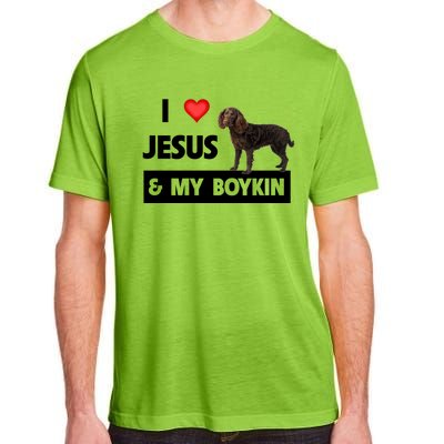 I Love Jesus And My Kin Spaniel Duck Hunting Dog Mom Dad Gift Adult ChromaSoft Performance T-Shirt