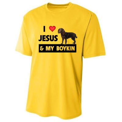 I Love Jesus And My Kin Spaniel Duck Hunting Dog Mom Dad Gift Performance Sprint T-Shirt