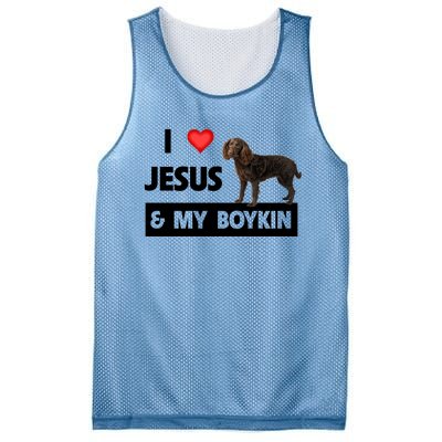 I Love Jesus And My Kin Spaniel Duck Hunting Dog Mom Dad Gift Mesh Reversible Basketball Jersey Tank