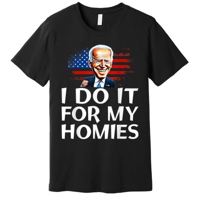 I Love Joe Biden Pro President American Flag Funny Patriotic Premium T-Shirt