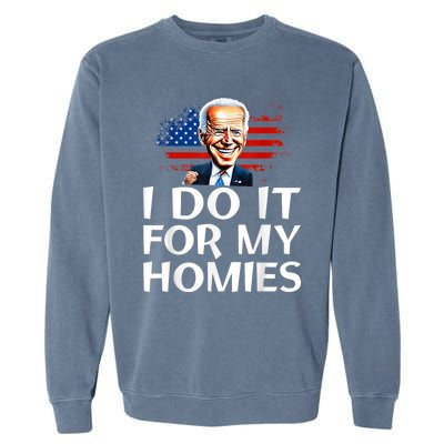 I Love Joe Biden Pro President American Flag Funny Patriotic Garment-Dyed Sweatshirt