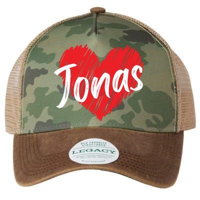 I Love Jonas Heart Personalized Name Jonas Legacy Tie Dye Trucker Hat