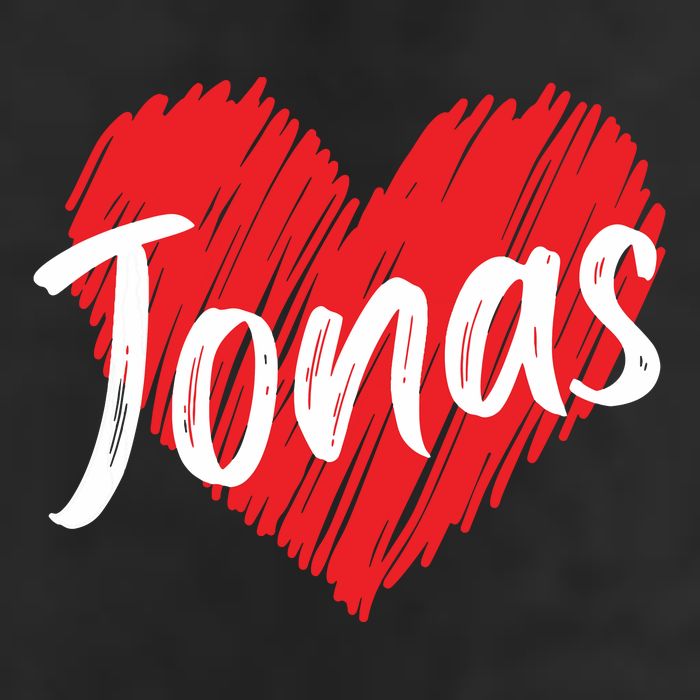I Love Jonas Heart Personalized Name Jonas Cool Comfort Performance Bucket Hat