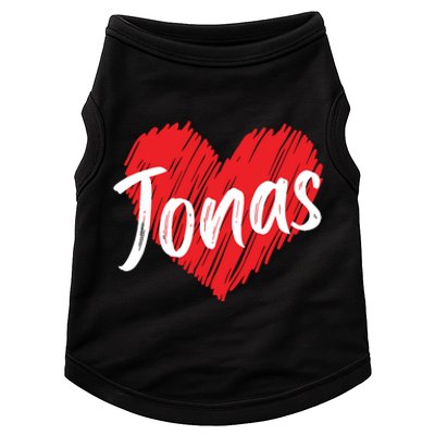 I Love Jonas Heart Personalized Name Jonas Doggie Tank