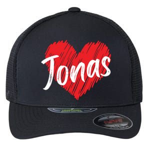 I Love Jonas Heart Personalized Name Jonas Flexfit Unipanel Trucker Cap