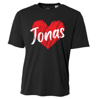 I Love Jonas Heart Personalized Name Jonas Cooling Performance Crew T-Shirt