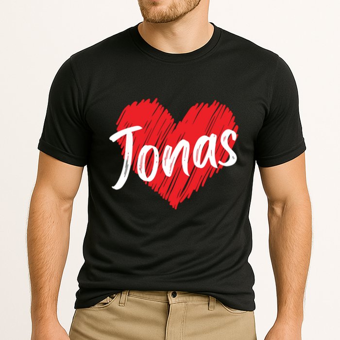 I Love Jonas Heart Personalized Name Jonas Cooling Performance Crew T-Shirt