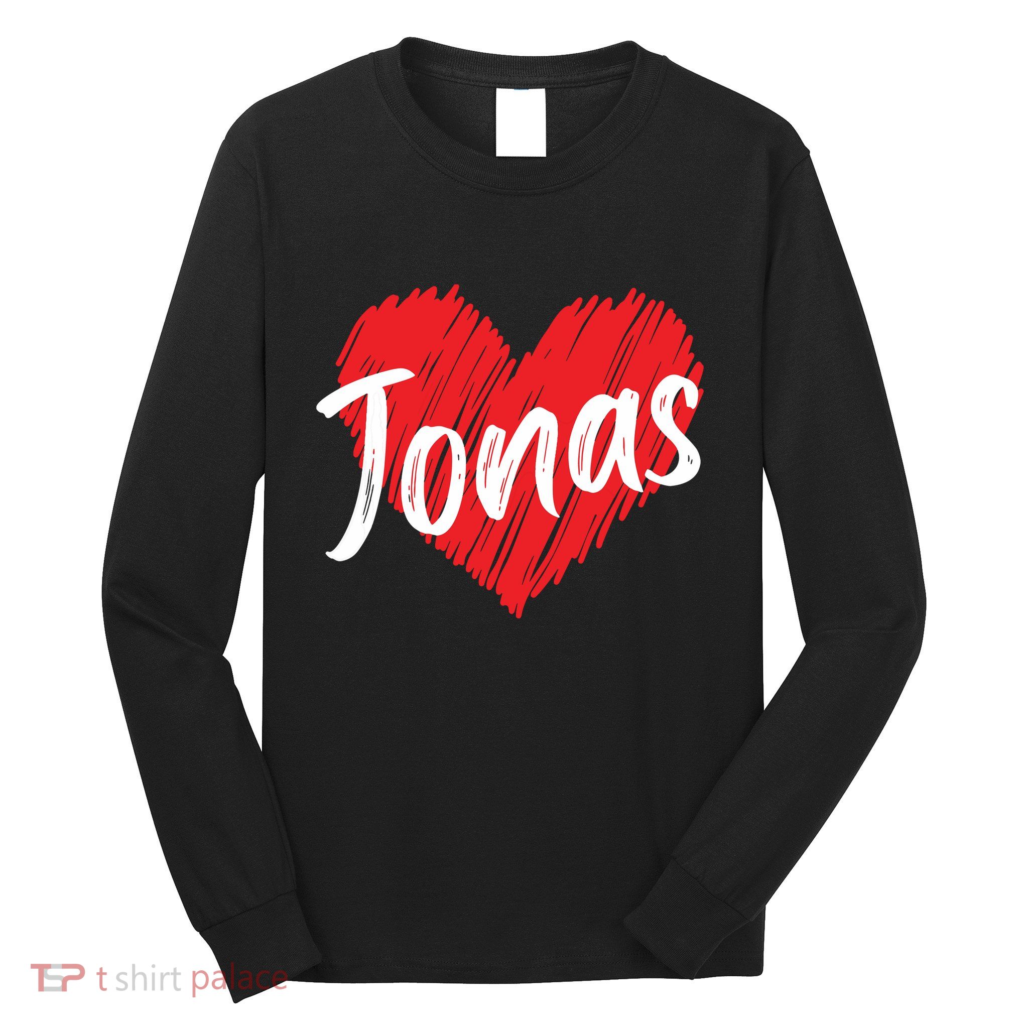 I Love Jonas Heart Personalized Name Jonas Long Sleeve Shirt