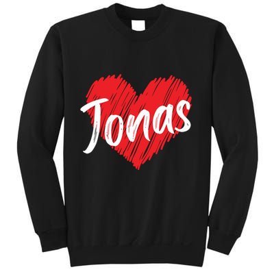 I Love Jonas Heart Personalized Name Jonas Sweatshirt