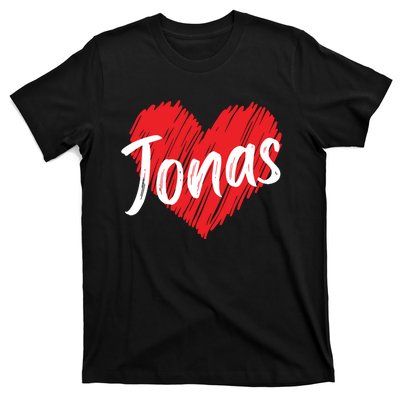 I Love Jonas Heart Personalized Name Jonas T-Shirt