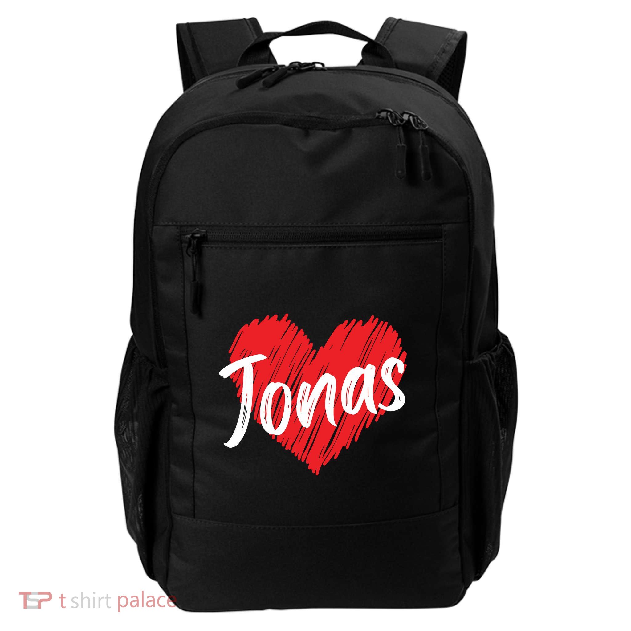 I Love Jonas Heart Personalized Name Jonas Backpack