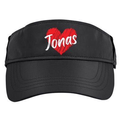 I Love Jonas Heart Personalized Name Jonas Adult Drive Performance Visor