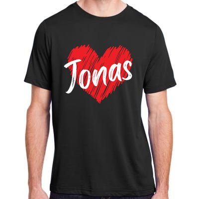 I Love Jonas Heart Personalized Name Jonas Adult ChromaSoft Performance T-Shirt